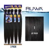 image:imageSensationnel Ruwa Prestretched Braiding Hair3X 48 Inch3 pack 1 JETBLACK1 JETBLACK
