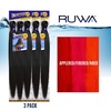 image:imageSensationnel Ruwa Prestretched Braiding Hair3X 48 Inch3 pack 1 JETBLACKAPPLEREDFIREREDNRE
