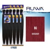 image:imageSensationnel Ruwa Prestretched Braiding Hair3X 48 Inch3 pack 1 JETBLACKBG BURGANDY