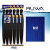 image:imageSensationnel Ruwa Prestretched Braiding Hair3X 48 Inch3 pack 1 JETBLACKBLUE