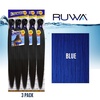 image:imageSensationnel Ruwa Prestretched Braiding Hair3X 48 Inch3 pack 1 JETBLACKBLUE