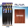 image:imageSensationnel Ruwa Prestretched Braiding Hair3X 48 Inch3 pack 1 JETBLACKCOPPERRED