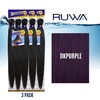 image:imageSensationnel Ruwa Prestretched Braiding Hair3X 48 Inch3 pack 1 JETBLACKDKPURPLE