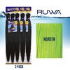 image:imageSensationnel Ruwa Prestretched Braiding Hair3X 48 Inch3 pack 1 JETBLACKNGREEN