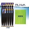 image:imageSensationnel Ruwa Prestretched Braiding Hair3X 48 Inch3 pack 1 JETBLACKNGREEN