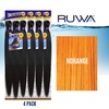 image:imageSensationnel Ruwa Prestretched Braiding Hair3X 48 Inch3 pack 1 JETBLACKNORANGE