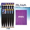 image:imageSensationnel Ruwa Prestretched Braiding Hair3X 48 Inch3 pack 1 JETBLACKNPURPLE