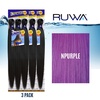 image:imageSensationnel Ruwa Prestretched Braiding Hair3X 48 Inch3 pack 1 JETBLACKNPURPLE