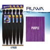 image:imageSensationnel Ruwa Prestretched Braiding Hair3X 48 Inch3 pack 1 JETBLACKPURPLE