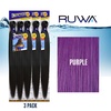 image:imageSensationnel Ruwa Prestretched Braiding Hair3X 48 Inch3 pack 1 JETBLACKPURPLE