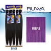 image:imageSensationnel Ruwa Prestretched Braiding Hair3X 48 Inch3 pack 1 JETBLACKPURPLE