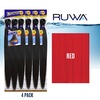 image:imageSensationnel Ruwa Prestretched Braiding Hair3X 48 Inch3 pack 1 JETBLACKRED