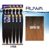 image:imageSensationnel Ruwa Prestretched Braiding Hair3X 48 Inch3 pack 1 JETBLACKSM1B30
