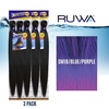 image:imageSensationnel Ruwa Prestretched Braiding Hair3X 48 Inch3 pack 1 JETBLACKSM1BBLUEPURPLE