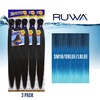 image:imageSensationnel Ruwa Prestretched Braiding Hair3X 48 Inch3 pack 1 JETBLACKSM1BDBLUELBLUE