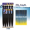 image:imageSensationnel Ruwa Prestretched Braiding Hair3X 48 Inch3 pack 1 JETBLACKSM1BDBLUEYELLOW