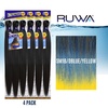 image:imageSensationnel Ruwa Prestretched Braiding Hair3X 48 Inch3 pack 1 JETBLACKSM1BDBLUEYELLOW