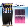 image:imageSensationnel Ruwa Prestretched Braiding Hair3X 48 Inch3 pack 1 JETBLACKSM1BPURPLEPINK