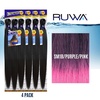 image:imageSensationnel Ruwa Prestretched Braiding Hair3X 48 Inch3 pack 1 JETBLACKSM1BPURPLEPINK