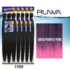 image:imageSensationnel Ruwa Prestretched Braiding Hair3X 48 Inch3 pack 1 JETBLACKSM1BPURPLEPINK