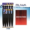 image:imageSensationnel Ruwa Prestretched Braiding Hair3X 48 Inch3 pack 1 JETBLACKSM1BREDFIRERED