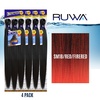 image:imageSensationnel Ruwa Prestretched Braiding Hair3X 48 Inch3 pack 1 JETBLACKSM1BREDFIRERED