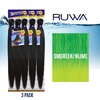 image:imageSensationnel Ruwa Prestretched Braiding Hair3X 48 Inch3 pack 1 JETBLACKSMGREENNLIME