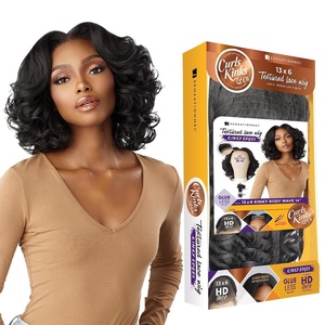 image:imageSensationnel CKCO Kinkyedges WigKinky Body Wave 14 Inch 1B OFFBLACK1 JETBLACK