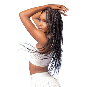 image:imageSensationnel Ruwa Prestretched Braiding Hair3X 48 Inch3 pack 1 JETBLACK1B OFFBLACK