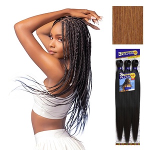 image:imageSensationnel Ruwa Prestretched Braiding Hair3X 48 Inch3 pack 1 JETBLACK30 LIGHTAUBURN