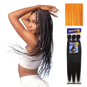 image:imageSensationnel Ruwa Prestretched Braiding Hair3X 48 Inch3 pack 1 JETBLACKNORANGE