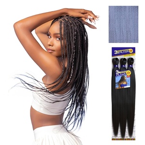 image:imageSensationnel Ruwa Prestretched Braiding Hair3X 48 Inch3 pack 1 JETBLACKPERIWINKLE