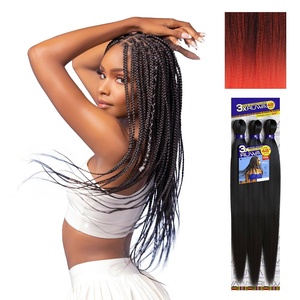 image:imageSensationnel Ruwa Prestretched Braiding Hair3X 48 Inch3 pack 1 JETBLACKSM1BREDFIRERED