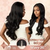 image:imageSensationnel Crowned Edge Widows Peak LacewigWavy 26 Inch 1 JETBLACK1 JETBLACK