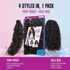 image:imageSensationnel Instant Updown Halfwig PonyIud 27 1 JETBLACKBALAYAGEHAZELNUT