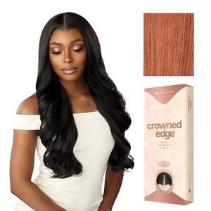 image:imageSensationnel Crowned Edge Widows Peak LacewigWavy 26 Inch 1 JETBLACKCHOCOLATECOPPER