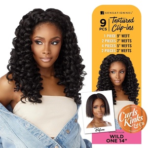 image:imageSensationnel Curls Kinksandco Clip inWide One 14 Inch1 JETBLACKT2BG