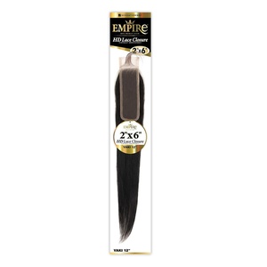 image:imageSensationnel Empire 2x6 ClosureYaki12 inch 1 JETBLACK2 DARKBROWN