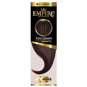image:imageSensationnel Empire Humanhair Lace ClosureYaki 12 Inch1 JETBLACKHOTPINK