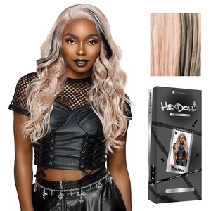 image:imageSensationnel Hexdoll 13x4 LaceWigRaven 1 JETBLACKBALAYAGECHARCOALROSE