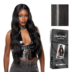 image:imageSensationnel Hexdoll 13x4 LaceWigRoxane 1 JETBLACKBALAYAGEPLATINUM