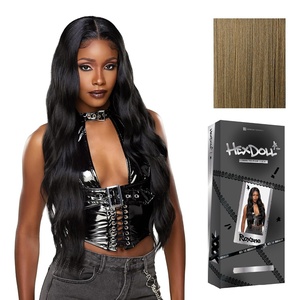image:imageSensationnel Hexdoll 13x4 LaceWigRoxane 1 JETBLACKLIGHTASHBROWN