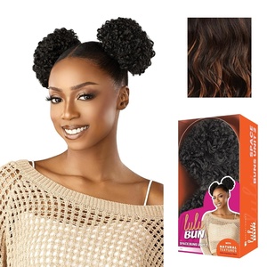 image:imageSensationnel Lulu Bun HairextensionsSpace Buns Unit 21 JETBLACKF1B30