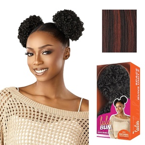 image:imageSensationnel Lulu Bun HairextensionsSpace Buns Unit 21 JETBLACKF1B350