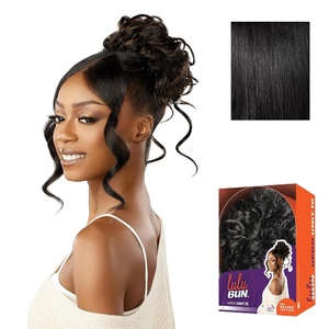image:imageSensationnel Lulu Bun Updo HairextensionsUnit 101 JETBLACK1 JETBLACK