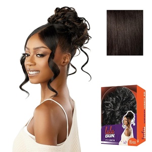 image:imageSensationnel Lulu Bun Updo HairextensionsUnit 101 JETBLACK2 DARKBROWN