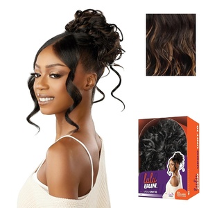 image:imageSensationnel Lulu Bun Updo HairextensionsUnit 101 JETBLACKF1B27