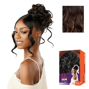 image:imageSensationnel Lulu Bun Updo HairextensionsUnit 101 JETBLACKF1B30