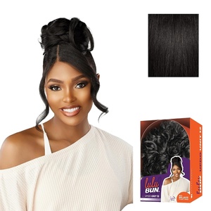 image:imageSensationnel Lulu Bun Updo HairextensionsUnit 121 JETBLACK1B OFFBLACK