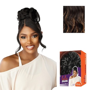 image:imageSensationnel Lulu Bun Updo HairextensionsUnit 121 JETBLACKF1B27